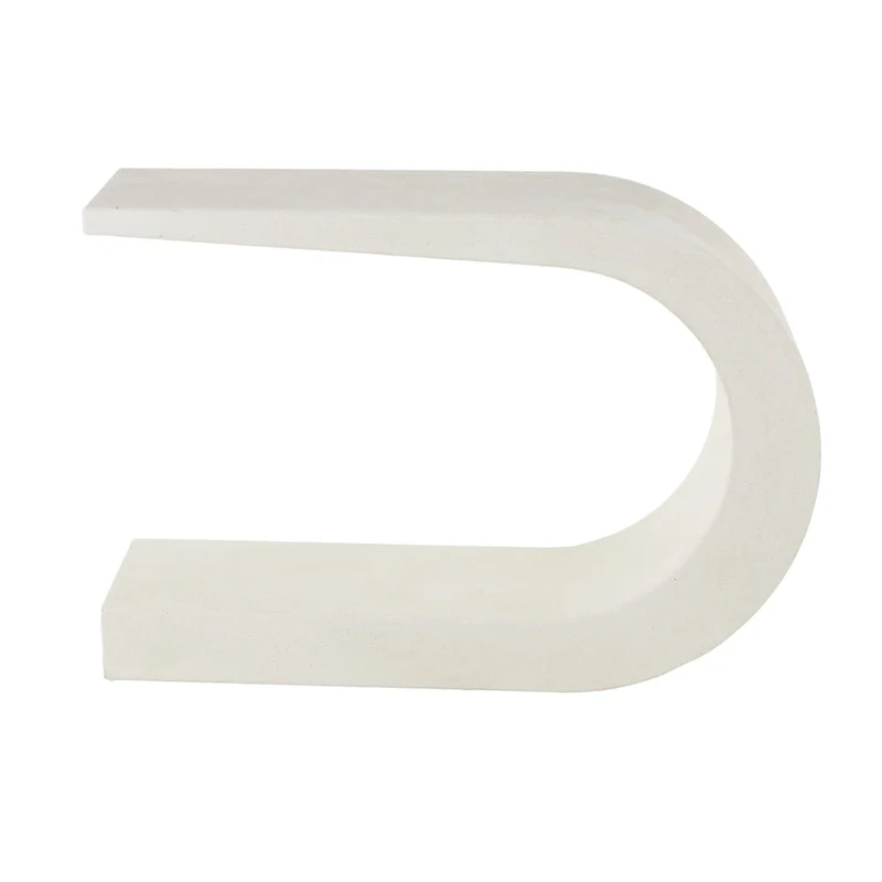 C-Shaped Console Table with MDF Top, White, 12W x 44L x 25H