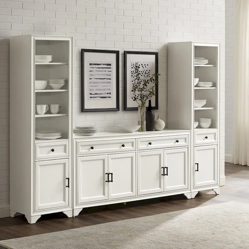 Crosley Tara 3Pc Sideboard And Bookcase Set - 15x97x67.63