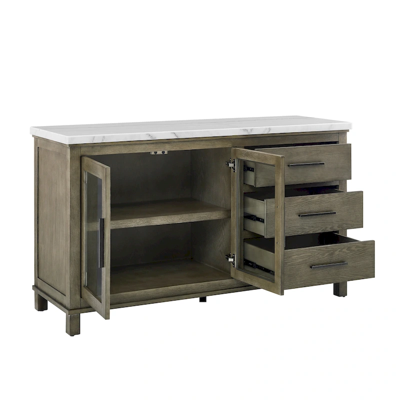 Steve Silver Marble Top Server