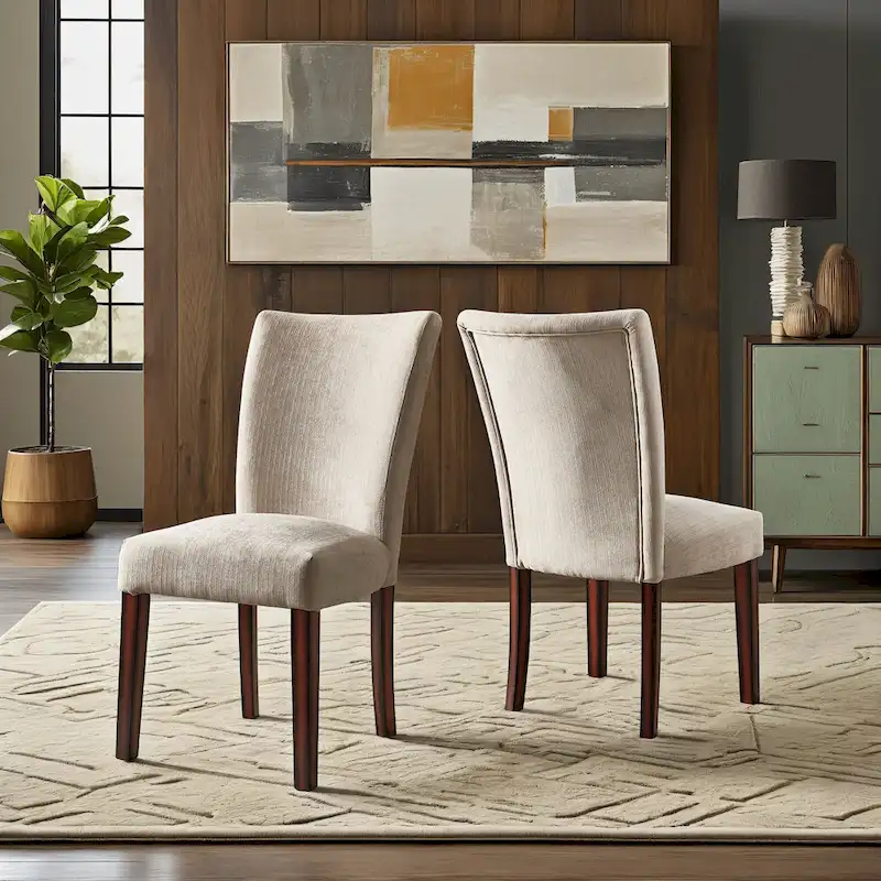 Dinant Chenille Parsons Dining Chairs (Set of 2) - Dining Chair
