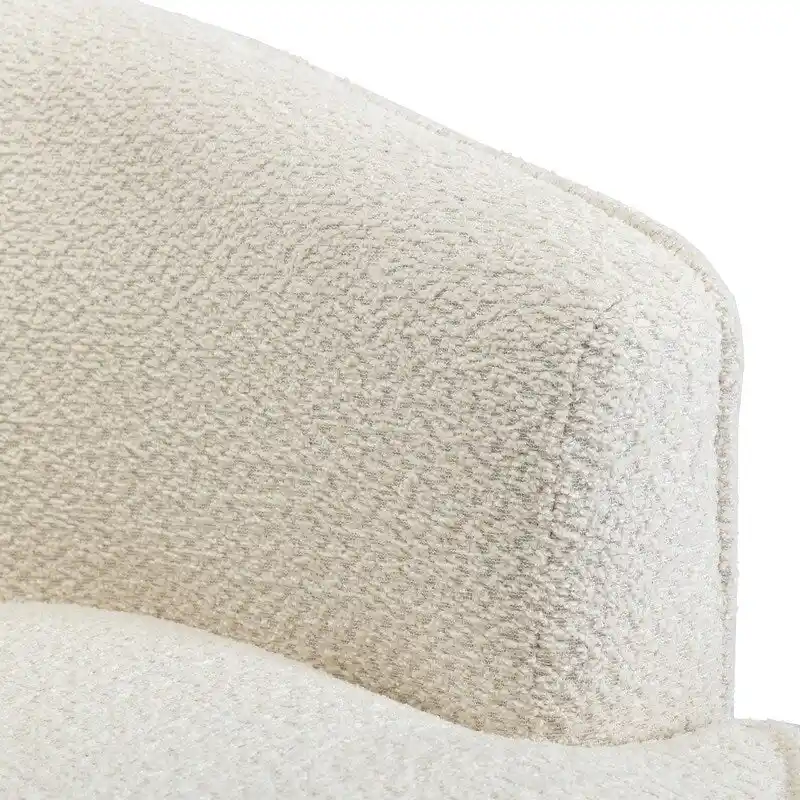 Upholstered Swivel Barrel Armchair - Single Seat