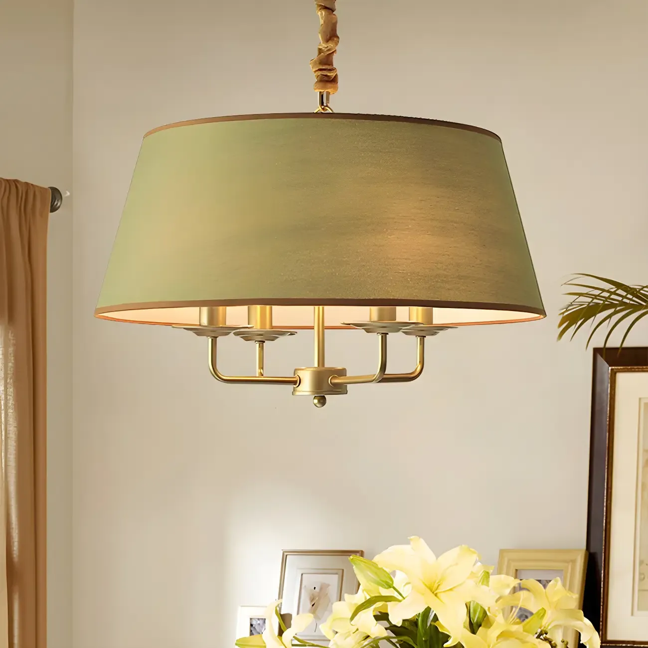 Gold Drum Metal Modern Chic Structure Chandelier