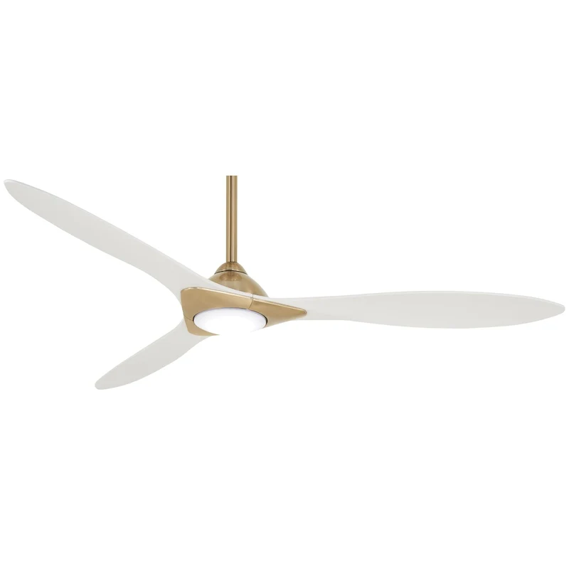 Minka Aire Sleek Soft Brass 3 Blade 60 Inch LED Ceiling Fan