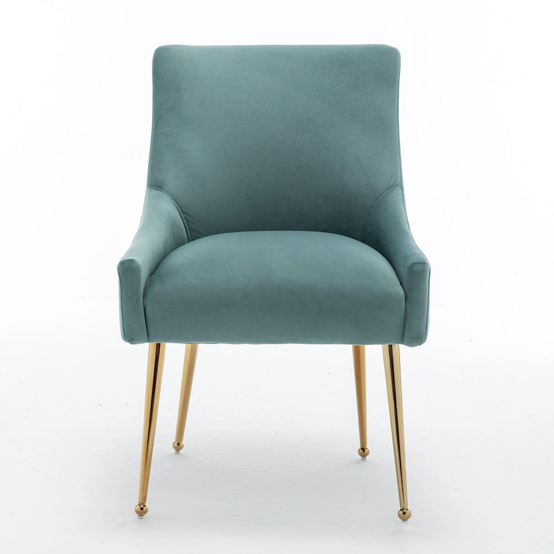 SEYNAR Velvet Upholstered Dining Chair Set of 4, Modern Glam Armless Side Chair