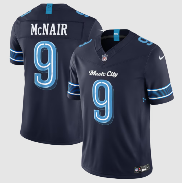 Tennessee Titans Steve McNair Navy 2026 Rivalries Collection Stitched Limited Jersey