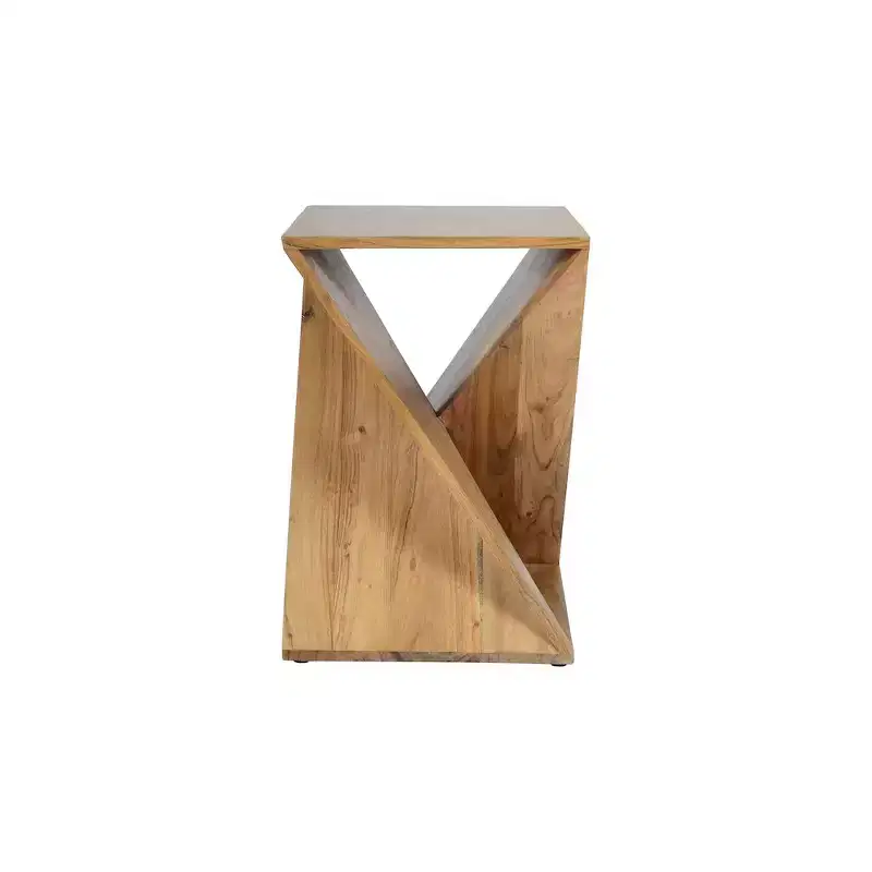 Jofran,Global Archive Solid Mango Hardwood Modern Angled Jasper Table