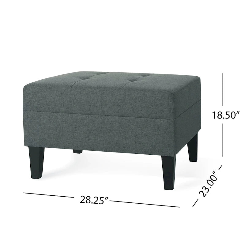 Tufted Fabric Ottoman