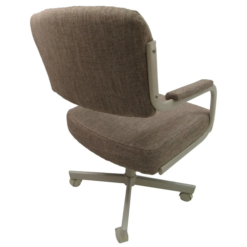 Upholstered Swivel Dining Chair with Caster Wheels (Single)