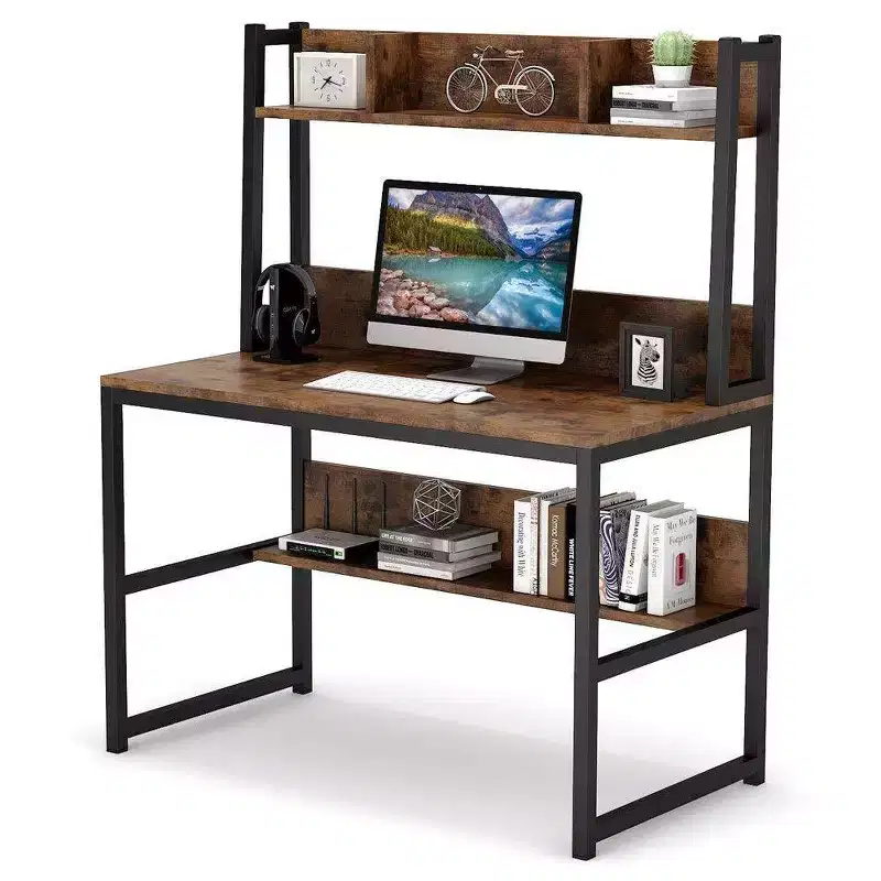 LITTLE TREE 42" Computer Desk Brown/Black