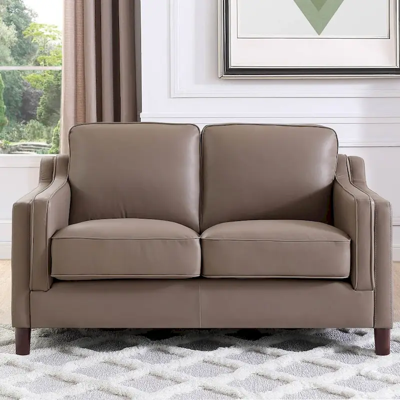 Hydeline Bella Top Grain Leather Sofa Set, Sofa and Loveseat