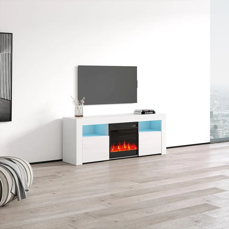 58-inch Electric Fireplace TV Console