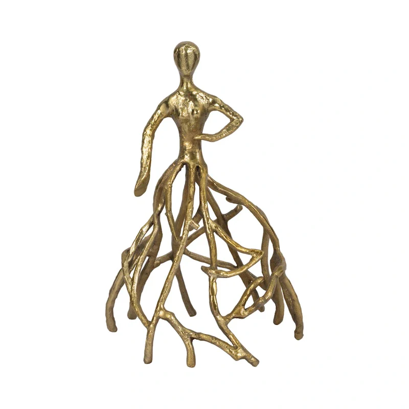 Sagebrook Home 14  Metal Hold Dancing Lady - 9  x 9  x 14
