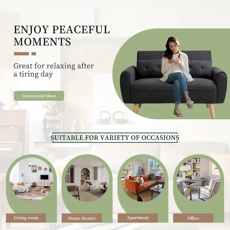 Futzca 47 Modern Loveseat Sofa