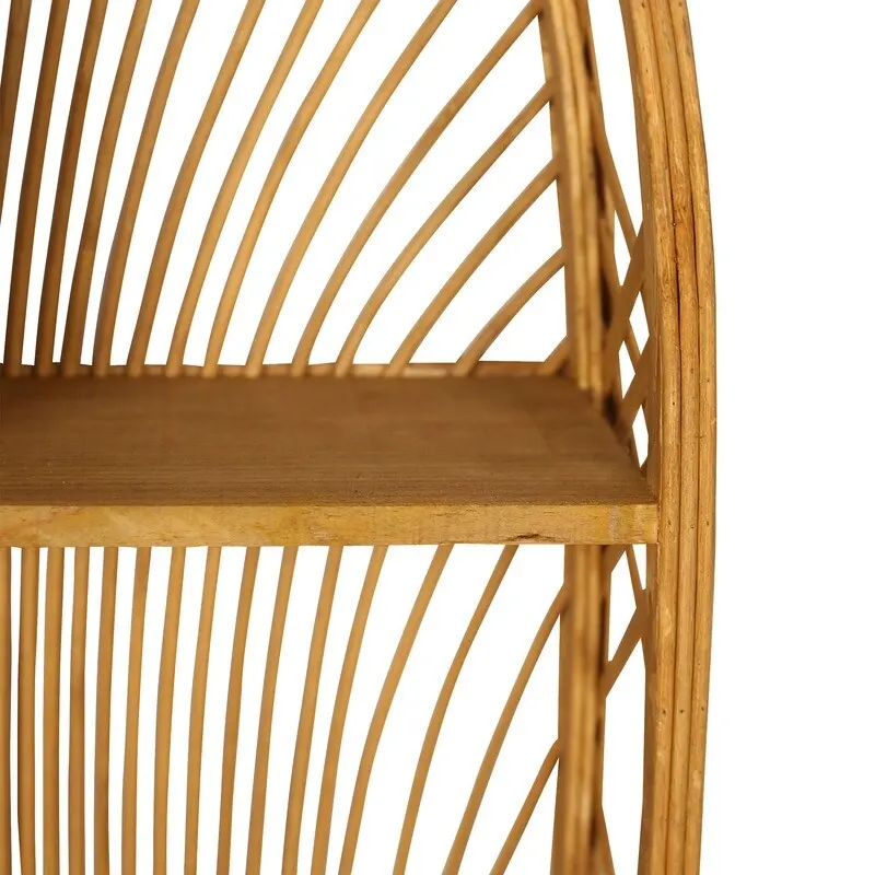 Harmony Arch Rattan Boho Tiered Wall Shelf - 28H x 16.5W x 6D