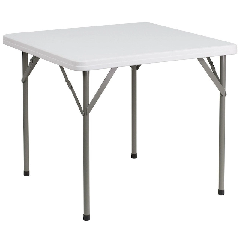 2.85-Foot Square Plastic Folding Table - Event Folding Table - 34.25D x 34.25W x 29.5H