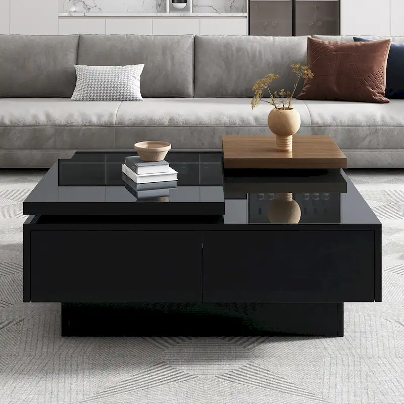 Modern Square Wood Coffee Table