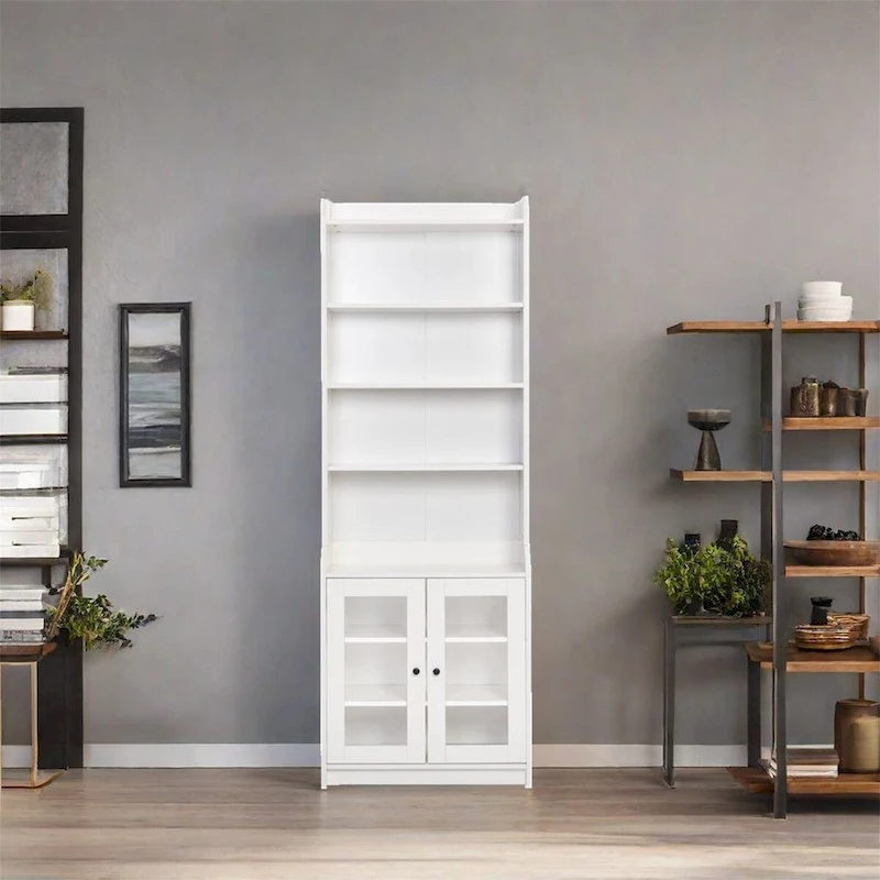Tall Cabinet with Adjustable Shelves for Living Room