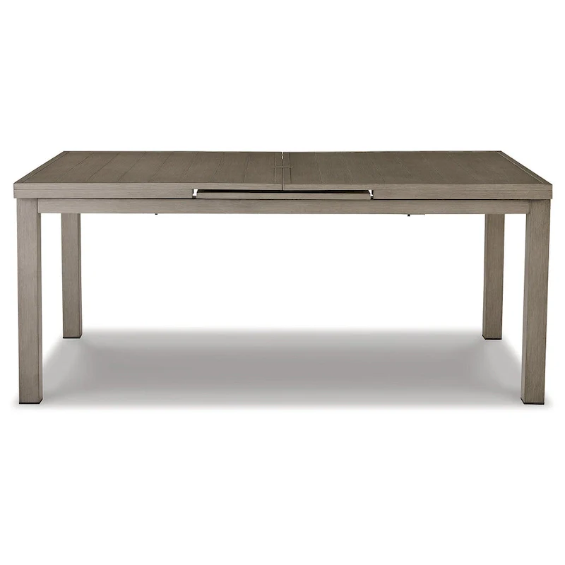 Signature Design by Ashley Beach Front Brown/Beige Outdoor Dining Table with Extension - 71/95W x 42D x 30H