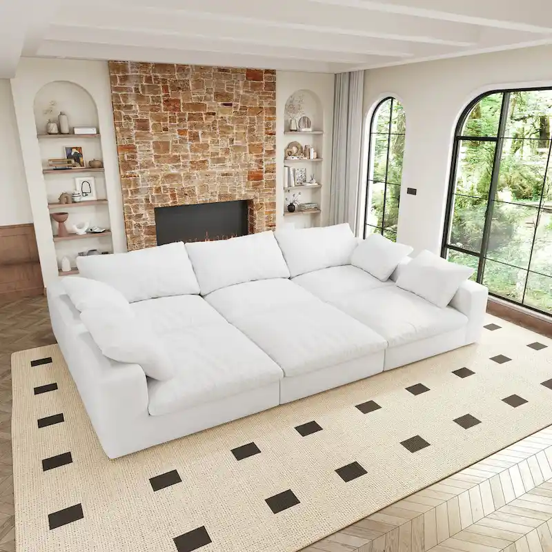 Large Size Modular Cloud Sofa Down Sofa Bed for Living Room