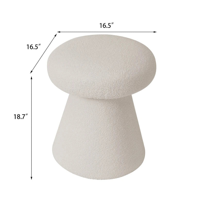 Mushroom Ottoman Large Soft Foot Stool