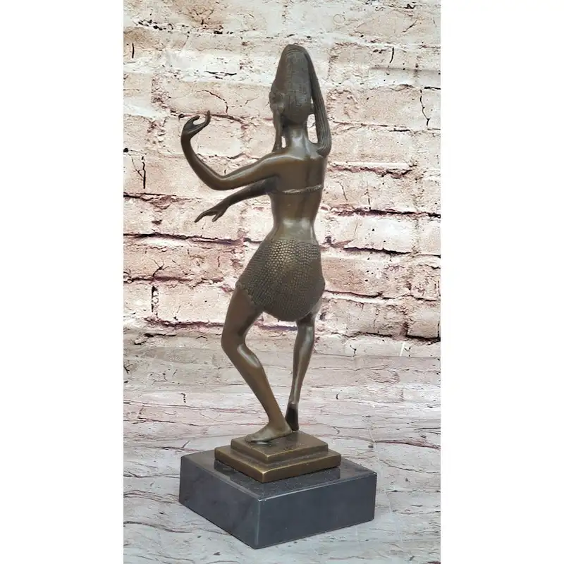 Parvati Exotic Belly Dancer Girl Female Figure Bronze Sculpture By Allan Clark