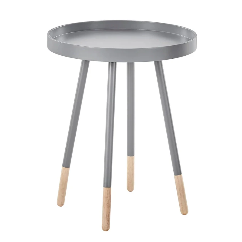 Paint-Dipped Round Tray-Top Side Table
