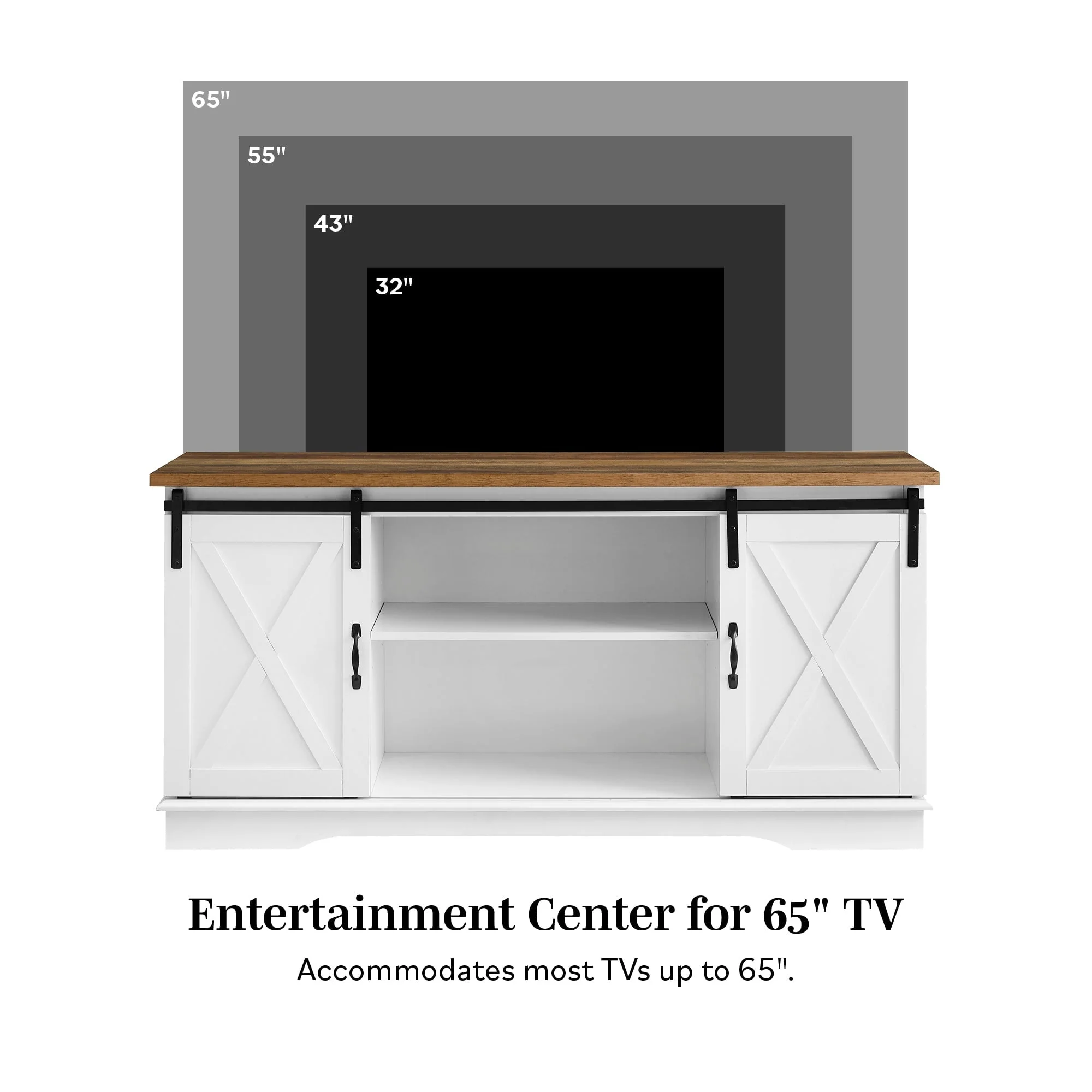 58 Sliding Barn Door TV Stand