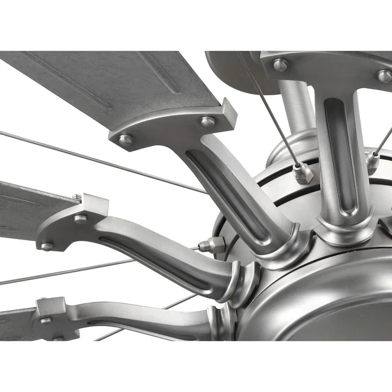 Springer II Collection 60-in Twelve-Blade Antique Nickel Modern Farmhouse Windmill Ceiling Fan - 60 in x 60 in x 16.26 in