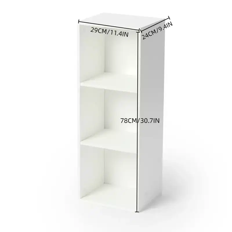 FurnitureR Modular Side Table & Storage Organizer, 3-Tier Cube Shelf with Square Design, Stackable Cubby Shelf for Living Room, Bedroom, Office, Study