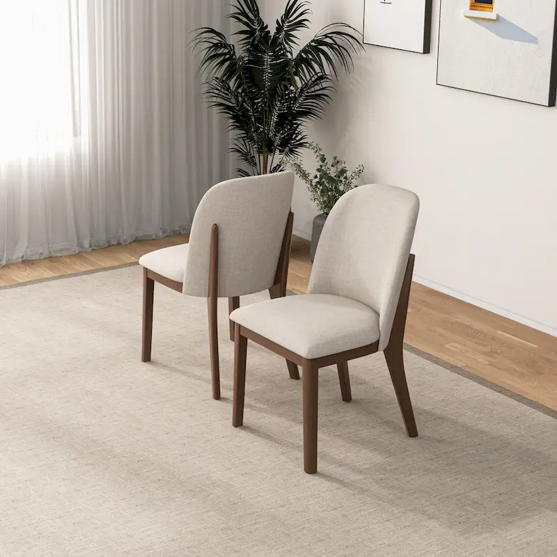 Linen Upholstered Dining Chair
