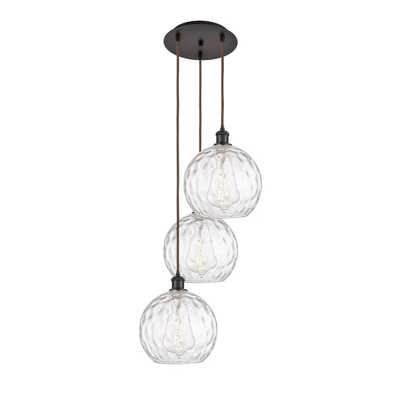 Innovations Lighting Athens Water Glass 3 Light 17  Multi-Pendant