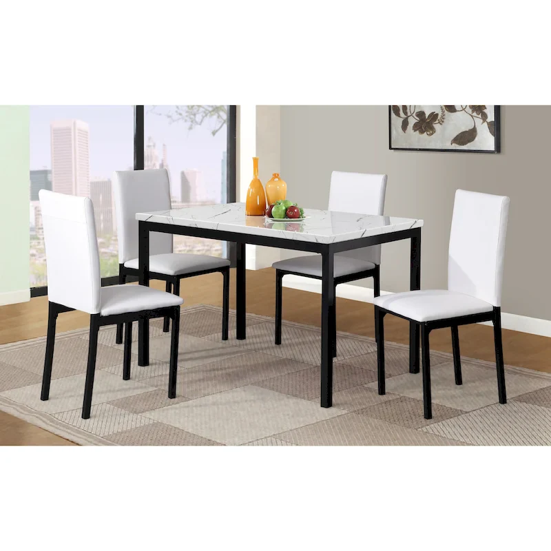 Roundhill Furniture Citico Metal 5-PC Dinette Set