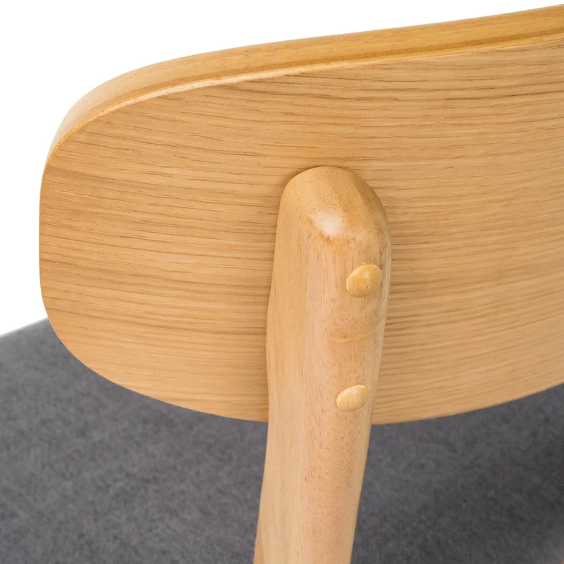 DINING CHAIR beautifully finished wood frame RUBBERWOOD LEGS UPHOLSTERED