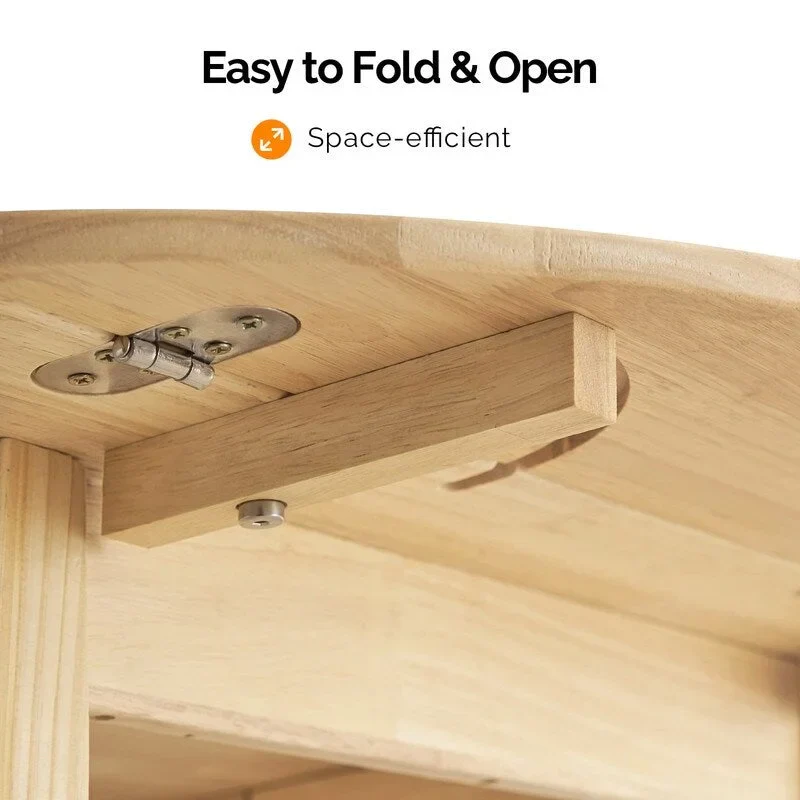 Round Drop Leaf Dining Table