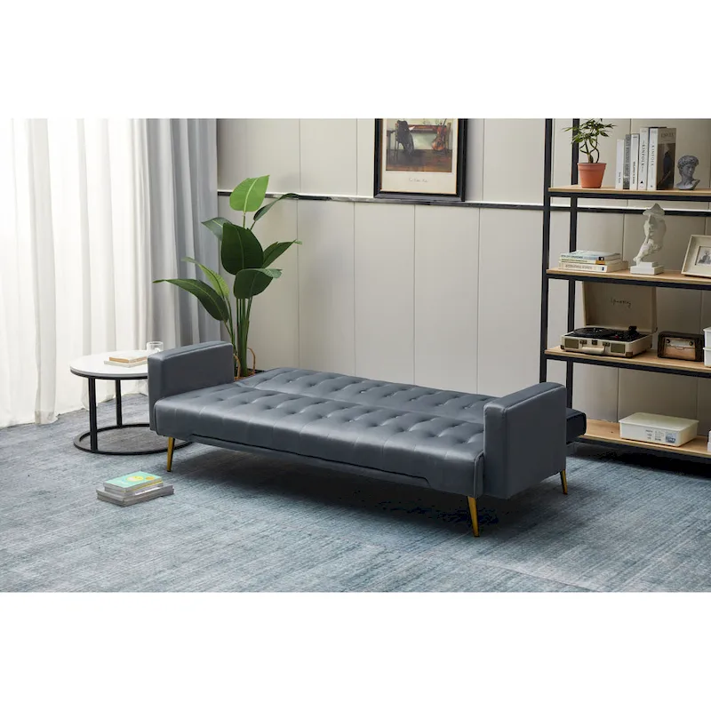 75 Wide Tufted Velvet Convertible Sleeper sofa