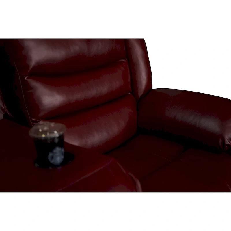 Manual Reclining 3-Piece Living Room Sofa Set - Sofa with Dropdown Table, Loveseat with Console, and Recliner