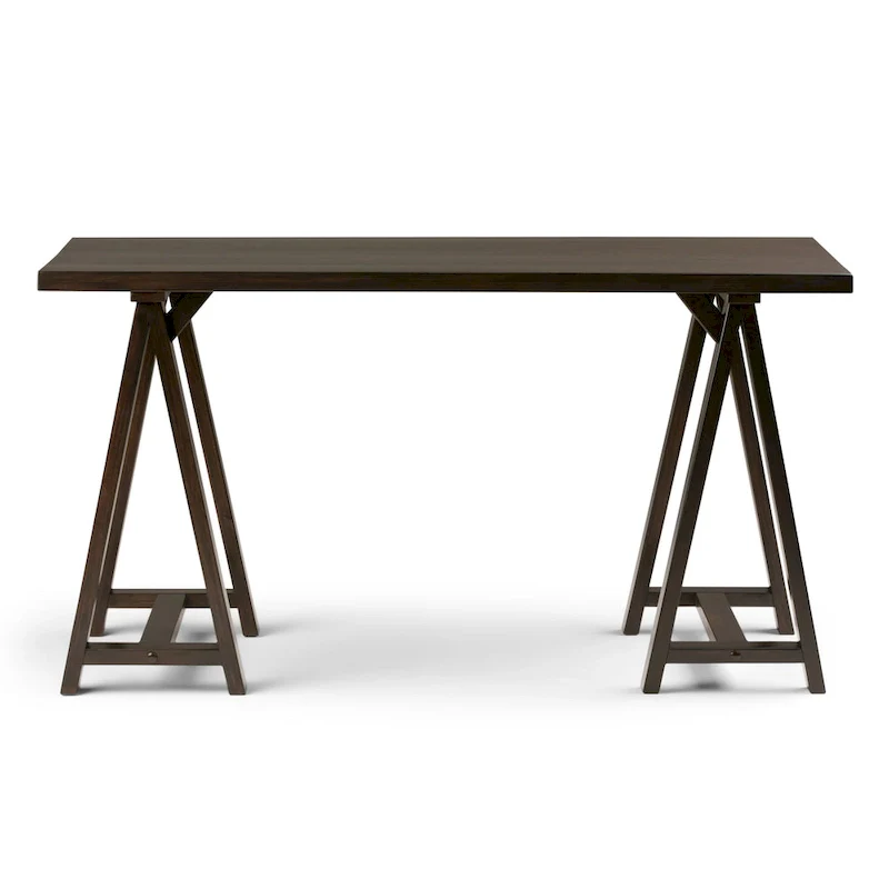 WYNDENHALL Hawkins SOLID WOOD Modern Industrial 56 inch Wide Writing Desk