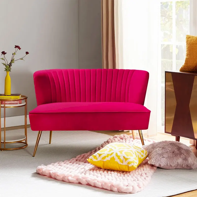 Delicia 3 Piece High-Quality Velvet Fabric Living Room Set with Sturdy Legs