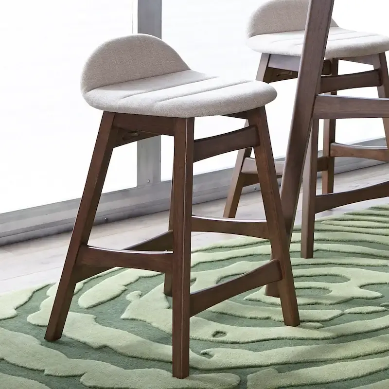 Space Savers Satin Walnut 24 Inch Counter Chair (Set of 2)