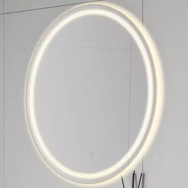 Dane Small Round Frameless Antifog Front/Back-Lit Tri-Color Wall Bathroom Vanity Mirror with Smart Touch - JONATHAN Y