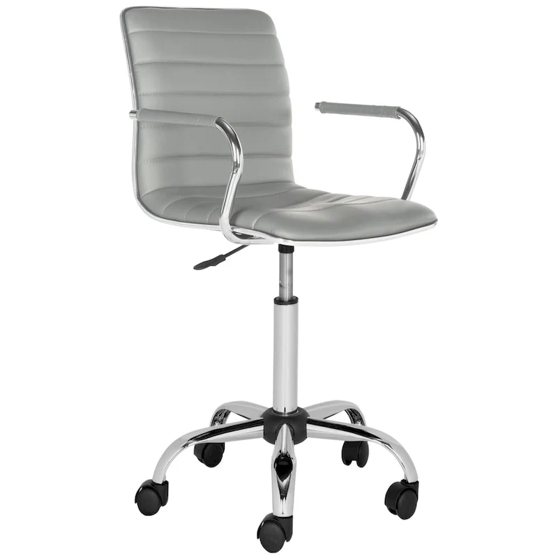 SAFAVIEH Kendra White Adjustable Height Office Desk Chair - 22.4  x 19.9  x 35.9  - 22.4  x 19.9  x 35.9  - 22Wx23Dx40H