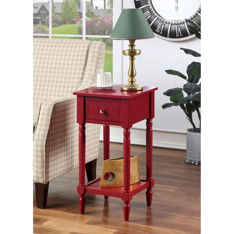 Convenience Concepts French Country Khloe 1 Drawer Accent Table with Shelf