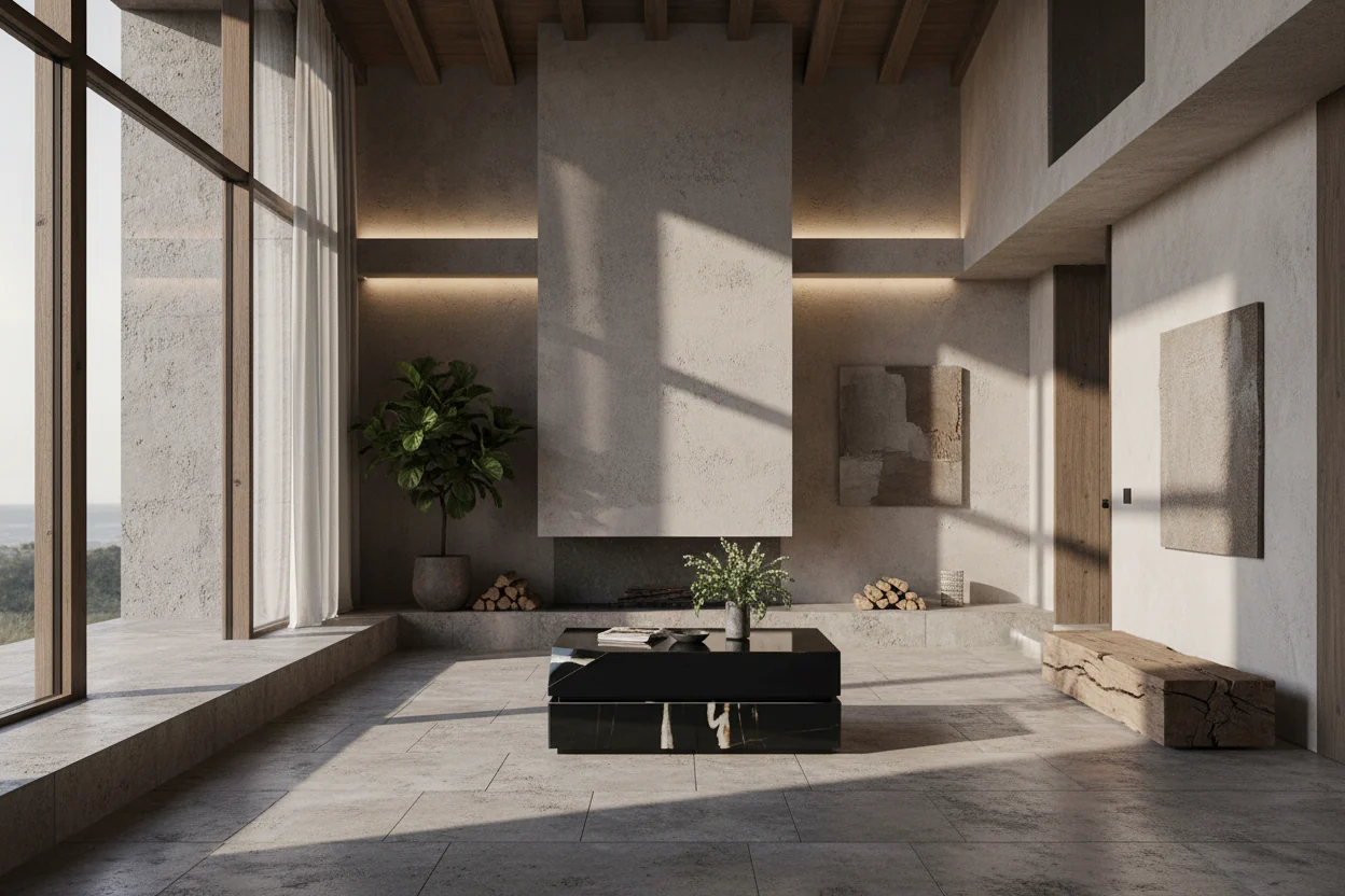 Black Mirrored Finish Coffee Table