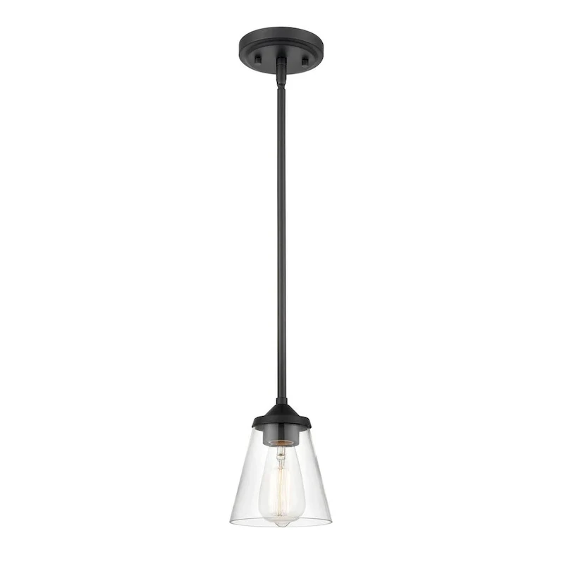 Millennium Lighting Josleen Pendant Light in Multiple Finishes with Clear Glass Shade