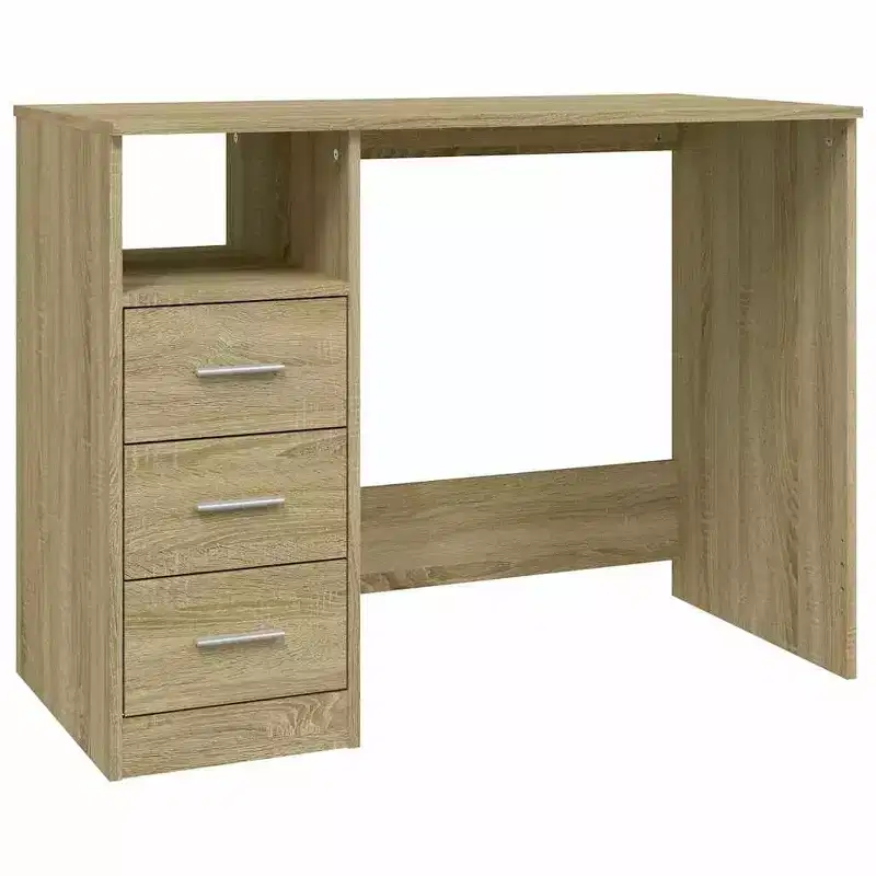 vidaXL Desk White Engineered wood 40.2 in x 19.7 in x 29.9 in Desk