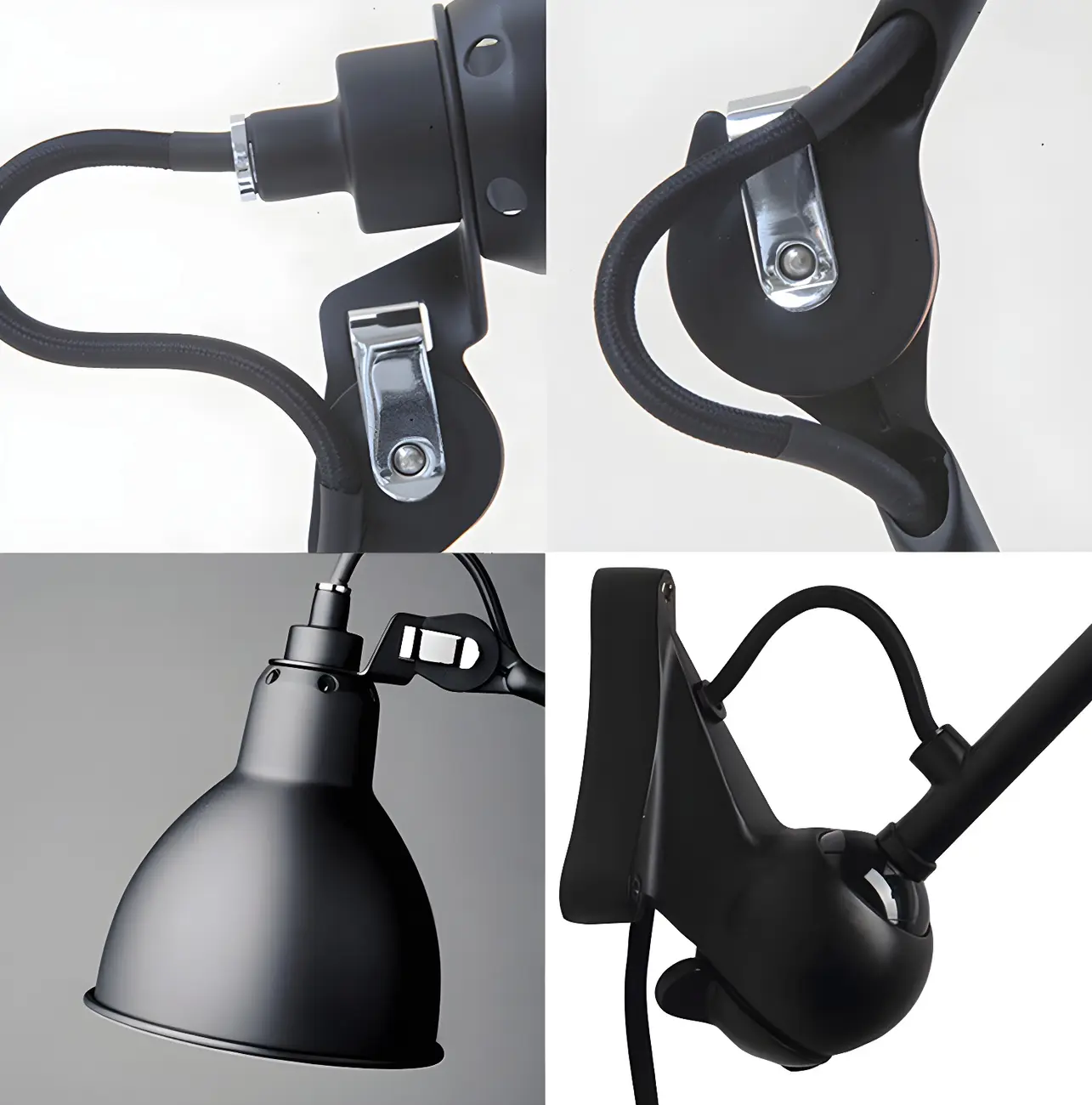 Industrial Metal Black Adjustable Swing Arm Wall Light