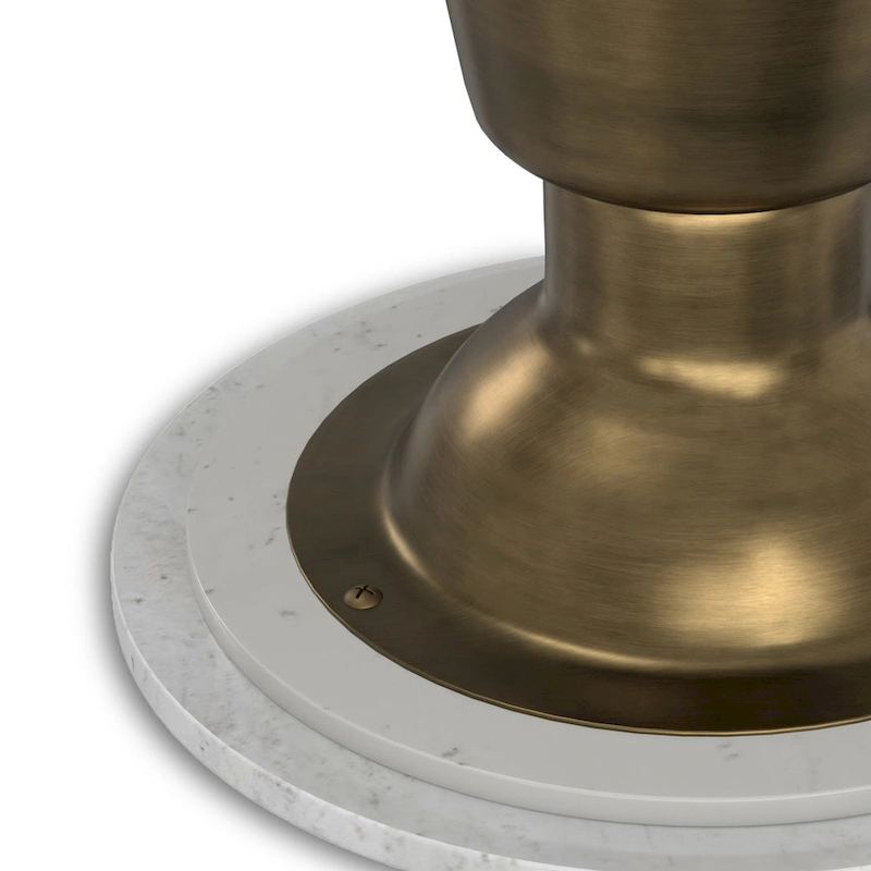 WYNDENHALL Viviana Modern 16 inch Wide Metal Side Table in Antique Brass - 16 inch Wide