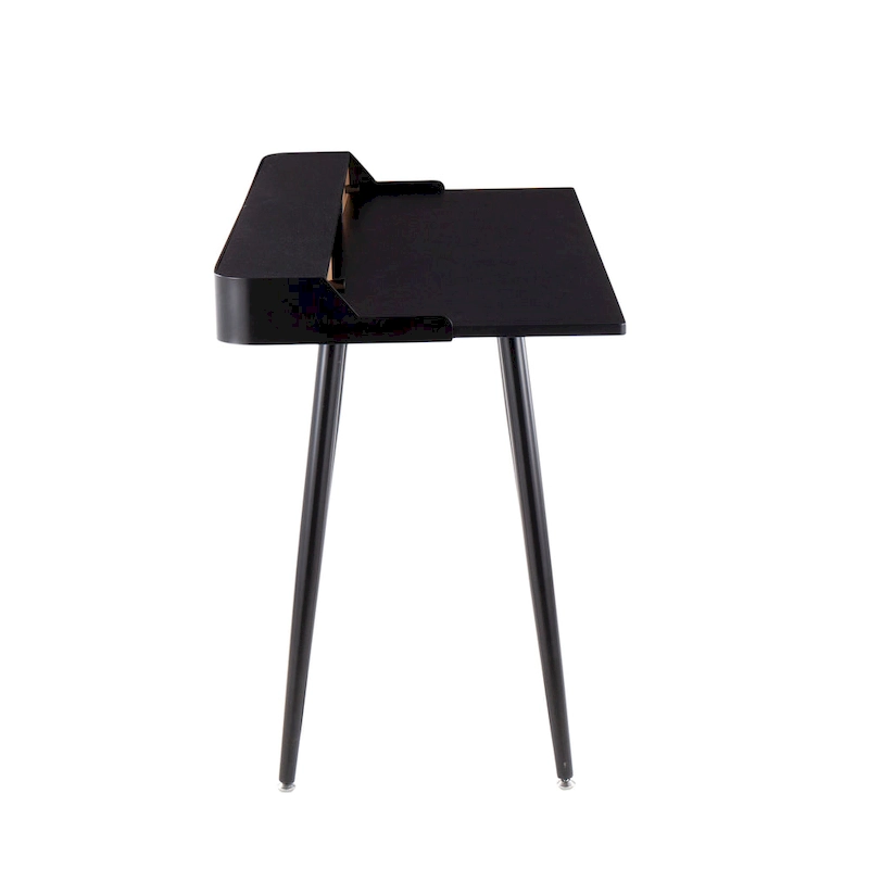 Carson Carrington Creggan Mid-Century Modern Black Metal & Wood Office Desk