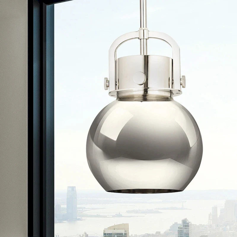 Innovations Lighting Newton Metal Sphere - 1 Light 8  Stem Hung Pendant