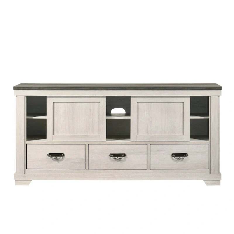 Candra 6 Piece Cream Brown Panel Bedroom Set